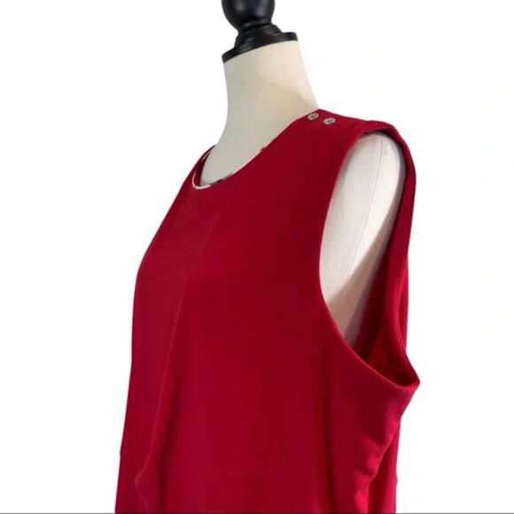 Barbour Leathen Dress Red Summer Tartan Print, New w/ Tags, Size 14 (US) - Picture 4 of 14